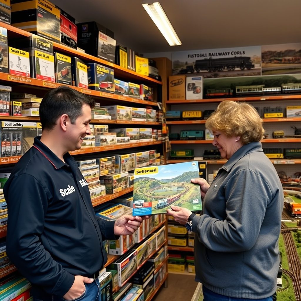 Model railway team working together